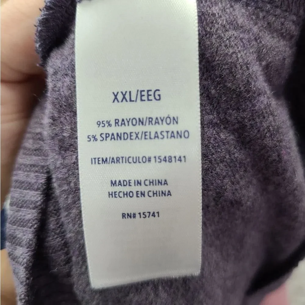 SPLENDID Women's Amethyst Heather Purple Shirt Size XXL Soft Long Sleeve NWT - Picture 6 of 8